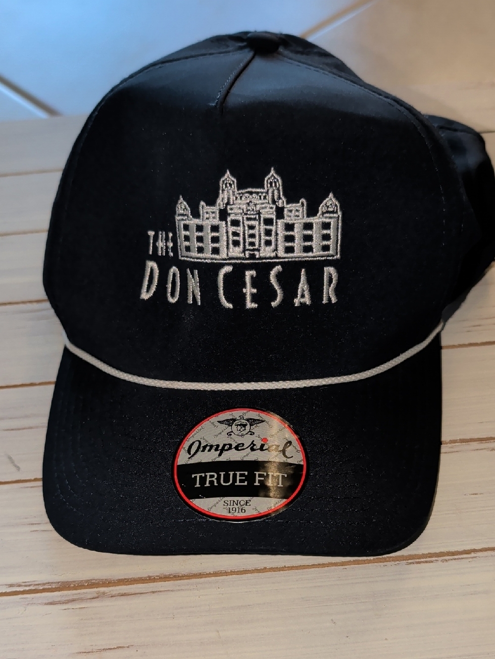 The Don Cesar Blue  Baseball Cap with White Embroidery